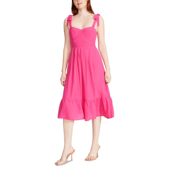 Women’s Sophia Rose Bustier Midi Dress, Pink Glow, 2