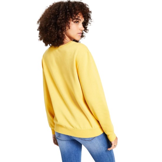  Juniors Abbey Road Long Sleeve Sweater, Yellow, Medium