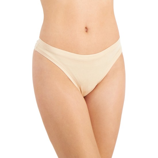  Womens Ultra Soft Mix-and-Match Thong Underwear, Beige, Large