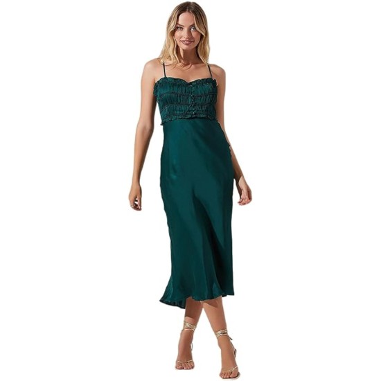  Womens Zola Midi Sheath Dress, Green, XS