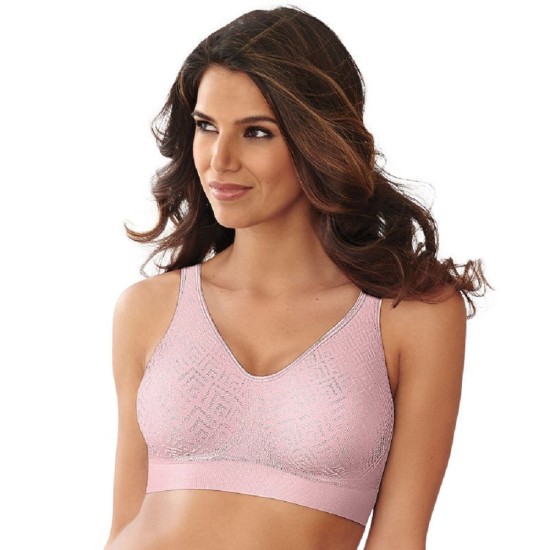  Comfort Revolution ComfortFlex Fit Wirefree Bra, Pink, Small