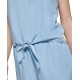  Womens Tie-Waist Halter Top, Blue, XS