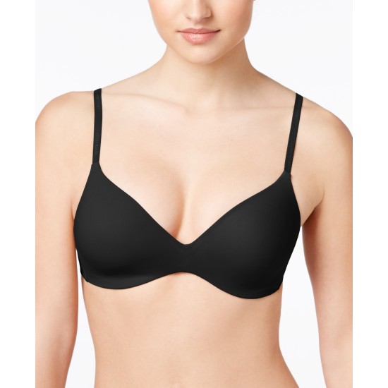  Women Perfectly Fit Seamless Convertible Wirefree Bralette, Black, 34D