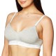  Womens CK One Cotton Lightly Lined Bralette, Grey, X-Large