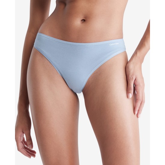  Womens Cotton Form Bikini Panty, Blue, Medium