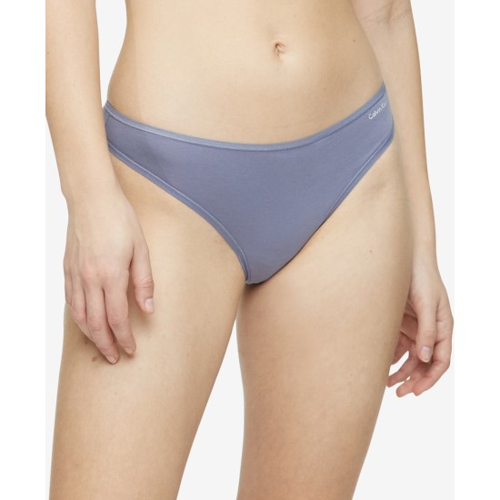  Womens Cotton Form Thong, Lilac, Medium