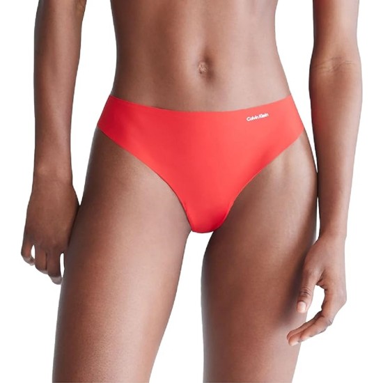  Women’s Invisibles Thong Panty, Red, Large