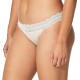  Women’s Micro with Lace Band Bikini Panty, Beige, Large