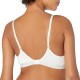  Women’s Pure Ribbed Lightly Lined Bralette, White, Large