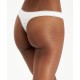  Everyday Cotton Women’s Lace-Trim Thong, White, Large