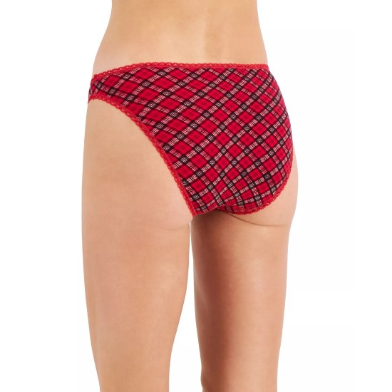  Women’s Everyday Cotton Bikini Underwear, Red, XL