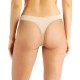  Womens Everyday Cotton Lace Trim Thong, Beige, X-Large