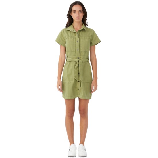  Women’s Utility Mini Dress, Khaki, Small