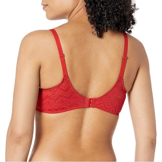  Women’s Pure Lace Unlined Bra, Red, 36DDD