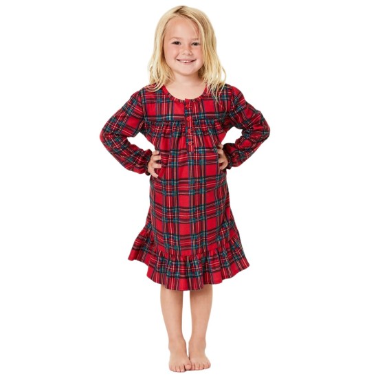  Matching Kids Brinkley Plaid Family Pajama Nightgown, Brinkley Plaid, 10-12