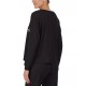  Womens Long Sleeve Pajama Top, Black, Small