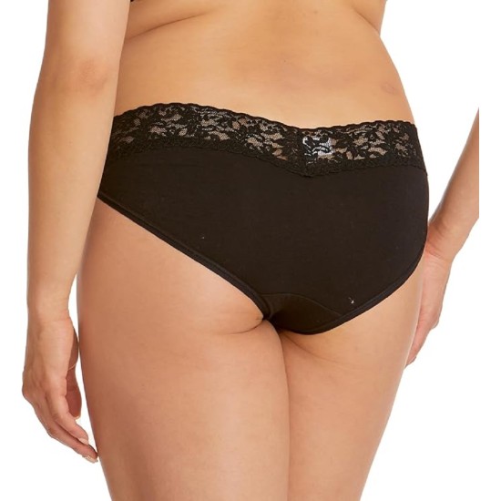  Women’s Cotton with a Conscience V-Kini Briefs, Black, Small