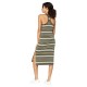  Womens Alexa Midi Dress, Green, Medium