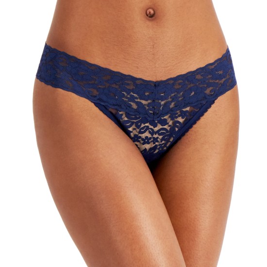  Womens Lace Thong Underwear Lingerie, Navy, XXL