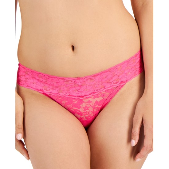  Womens Lace Thong Underwear Lingerie, Pink ,XL