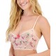  Women’s Rose Embroidered Bustier, Pink, Medium