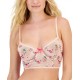  Women’s Rose Embroidered Bustier, Pink, Medium