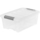  Buckle Up Storage Box, 12.9 Quart, Clear, 4 Count