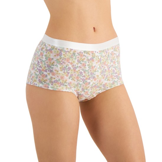  Women’s Boyshorts Underwear, Retro Floral, Small