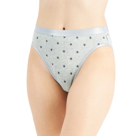  Women’s Hi-Cut Bikini Underwear, Gray, Large