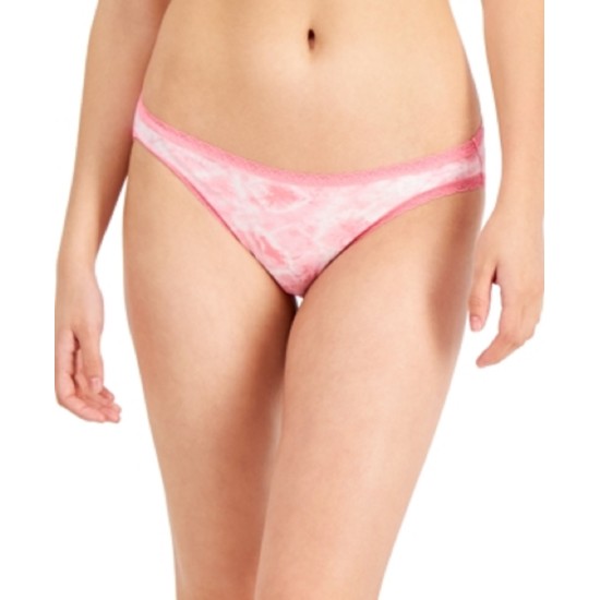  Women’s Lace Trim Bikini Underwear, Pink, XL