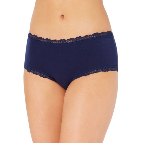  Women’s Lace Trim Hipster Underwear, Navy, XXXL