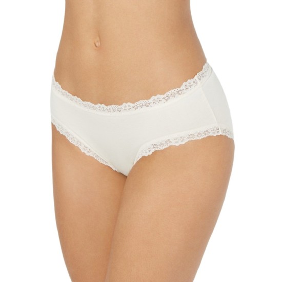  Women’s Lace Trim Hipster Underwear, White, XXXL