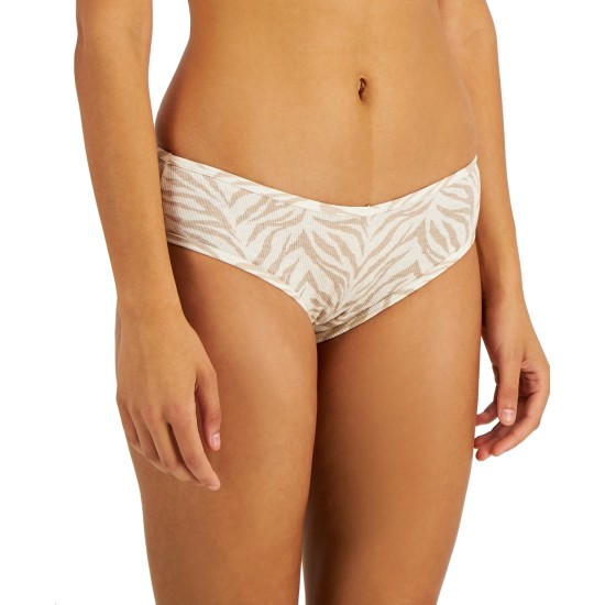  Women’s Ribbed Hipster Underwear, Tiger, Large