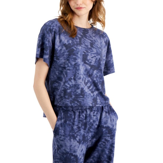  Womens Super Soft Pajama T-Shirt, Blue, XS