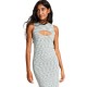  Women’s Margot Cutout Sleeveless Marled-Knit Dress, Sage, X-Small