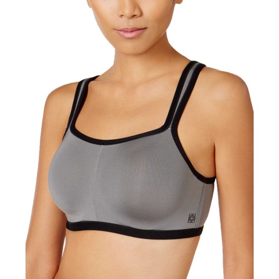  Women’s Bliss Yogi Contour Convertible Sport Bra (Grey/Black, 36C)