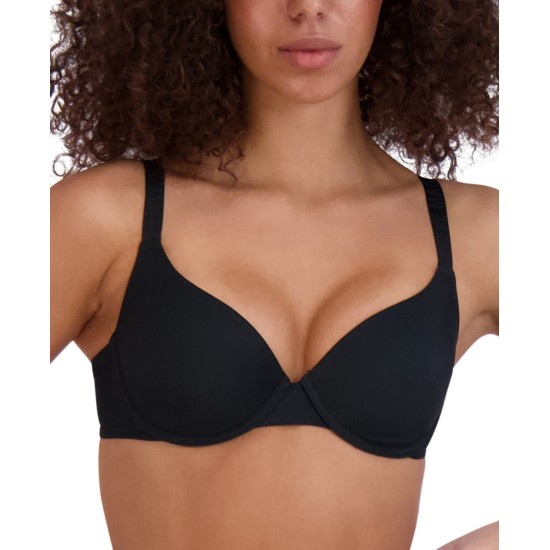  Women’s Demi Logo-Strap T-Shirt Bra, Black, 32D