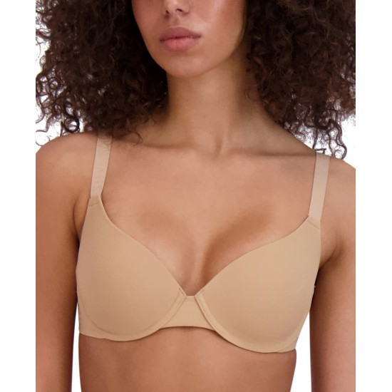  Women’s Demi Logo-Strap T-Shirt Bra, Praline, 32B