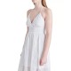  Women’s Denise Cotton Eyelet Halter Midi Dress, White, XS