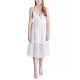  Women’s Denise Cotton Eyelet Halter Midi Dress, White, XS