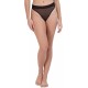  Women’s Mesh High-Leg Thong Underwear, Black, Small