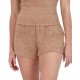  Women’s Pull-on Chenille Sleep Shorts, Praline, Large