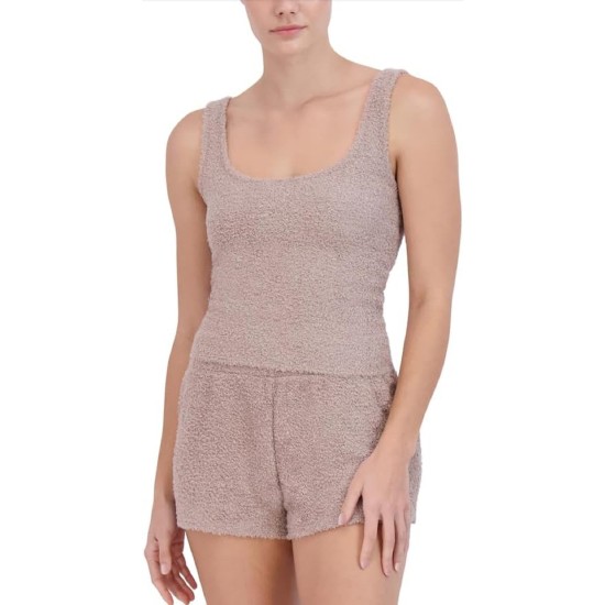  Women’s Scoop-Neck Chenille Sleep Tank Top, Bark, Large