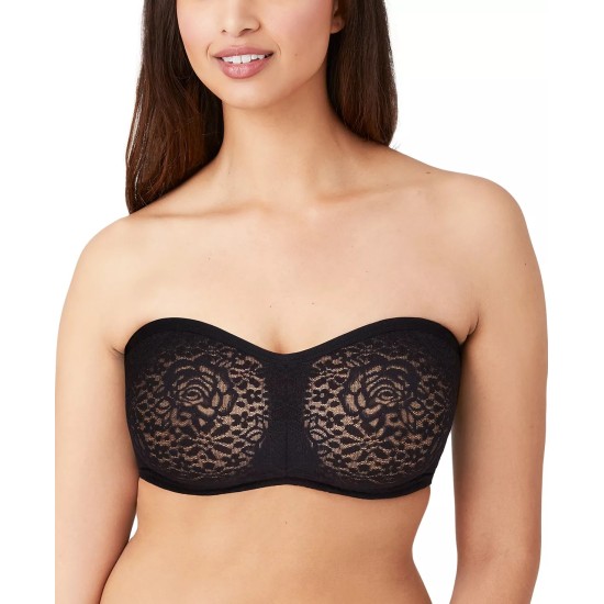  Women’s Halo Strapless Bra, Black, 40DD