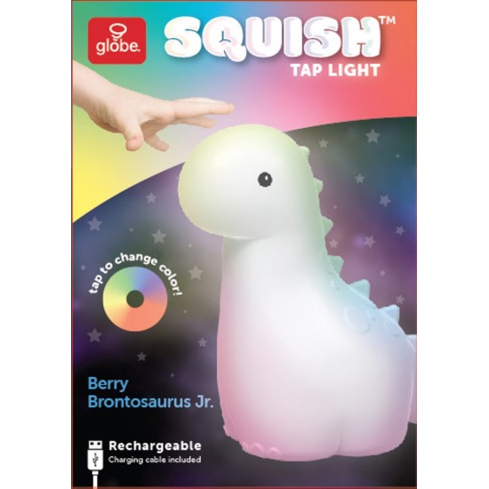  LED White Brontosaurus Multicolor Silicone Kids Night Light, 6.77