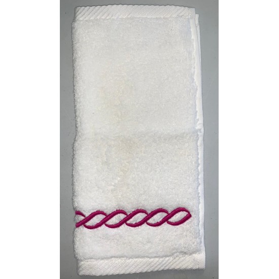 Matouk Milagro Classic Chain Basic WashCloth, Magenta, 12x12