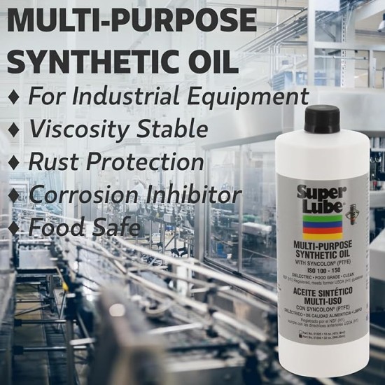  51004 Synthetic Oil with PTFE, High Viscosity, 4 oz Bottle,Translucent white(Packaging may vary)