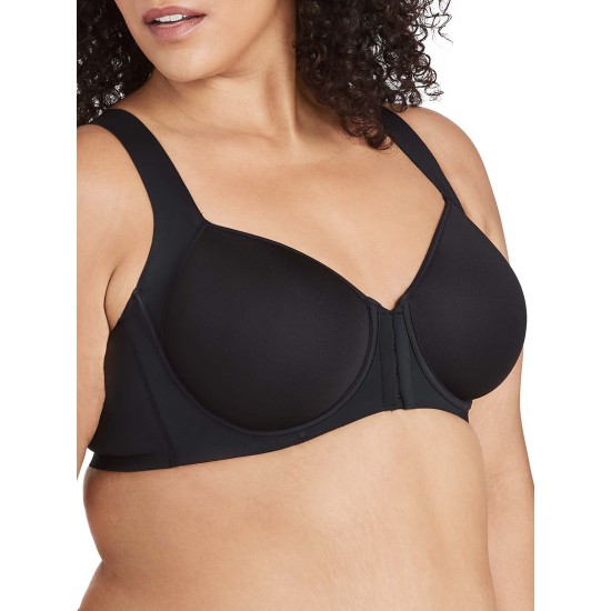  Women’s DF3450 One Smooth U Posture Boost with EverSmooth Back Underwire Bra, Black, 36D