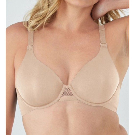  Womens DF4481 Sleek Support Smoothing Underwire T-Shirt Bra (Almond 42C)