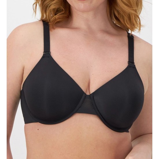  Womens DF4481 Sleek Support Smoothing Underwire T-Shirt Bra (Black 40C)